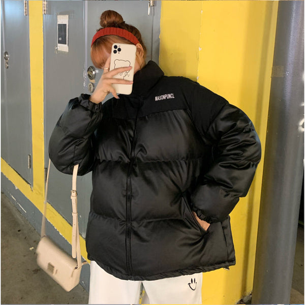 Chaqueta Acolchada Gruesa para Mujer Talla Grande Corte Holgado