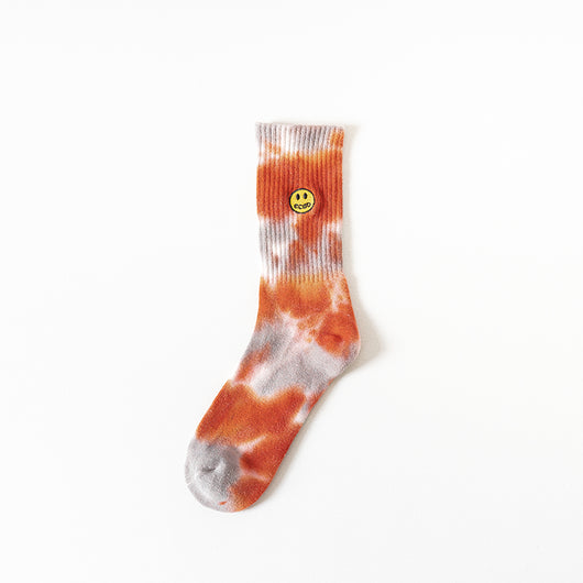 Calcetines Tie-Dye con Carita Feliz - Diseño Colorido en Tubo - Image 10
