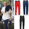 Pantalones Casuales Retro con Rayas de Color y Cierre Interno