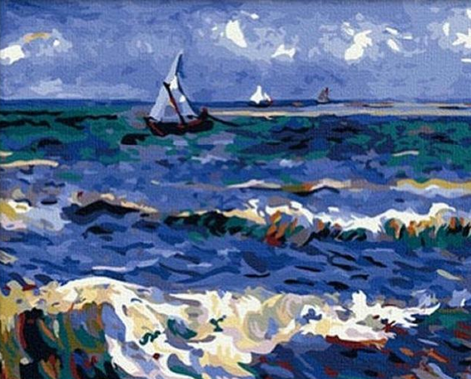 Kit de Pintura por Números Digital - La Noche Estrellada sobre el Ródano de Van Gogh - Image 3