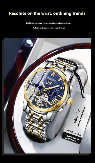Reloj Automático Mecánico Impermeable Multifuncional para Hombre - Image 18