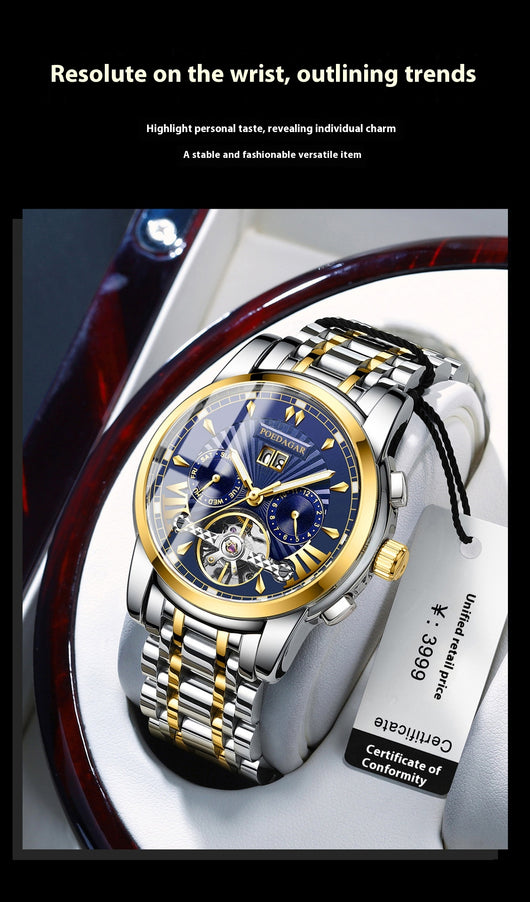 Reloj Automático Mecánico Impermeable Multifuncional para Hombre - Image 18