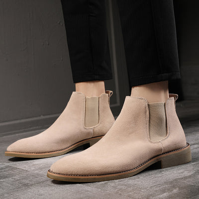 Botas de Cuero Puntiagudas Altas para Hombre