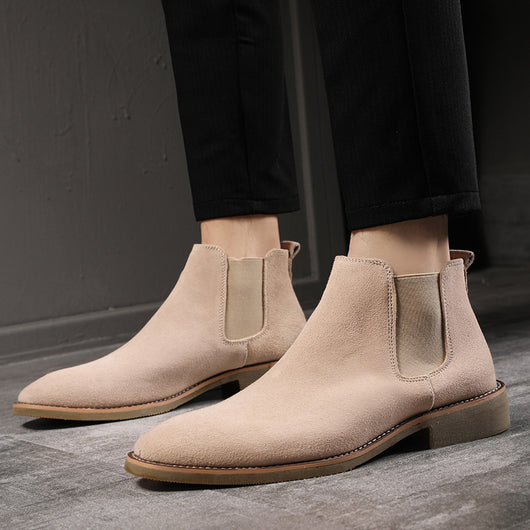 Botas de Cuero Puntiagudas Altas para Hombre