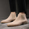 Botas de Cuero Puntiagudas Altas para Hombre