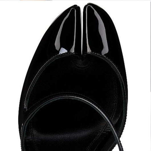 Tacón Stiletto Sexy con Tira Cruzada y Punta Descubierta - Image 4