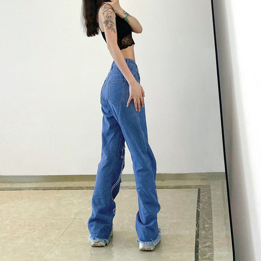 Pantalones Vaqueros Acampanados Cintura Alta Ajustados - Image 12