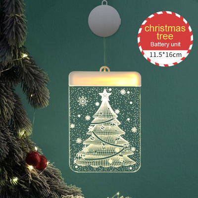 Luces Navideñas LED USB con Diseño 3D - Decoración Colgante con Renos y Campanas - Image 5
