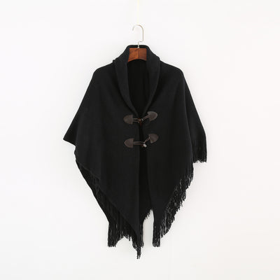 Poncho Kimono Tejido Suelto con Capucha - Cardigan Largo Versátil para Invierno - Image 6