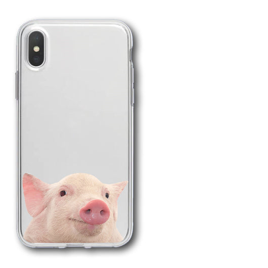 Funda para iPhone Diseño Cerdo Adorable Transparente y Suave - Image 3