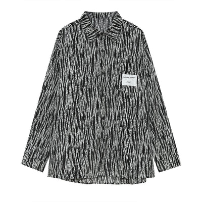 Camisa Suelta Coreana a Rayas para Hombre - Image 4