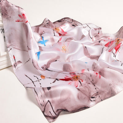 Pañuelo de Seda Cuadrado para Mujer con Diseño Estampado Exquisito - Image 14