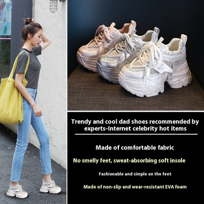 Zapatos Deportivos con Plantilla Elevadora y Detalles Brillantes para Mujer - Image 2