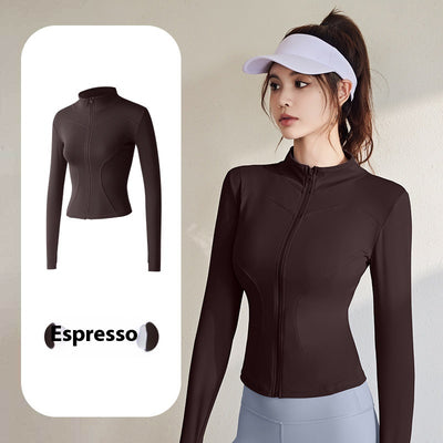 Chaqueta Deportiva Mujer Manga Larga Ajustada para Running, Fitness y Yoga - Image 19