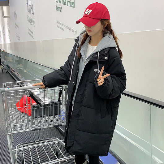 Abrigo Acolchado Largo Estilo Coreano para Mujer - Image 4