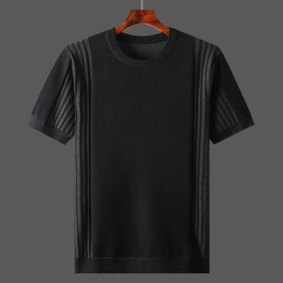 Camiseta Básica de Punto para Hombre - Cuello Redondo Manga Corta - Image 9