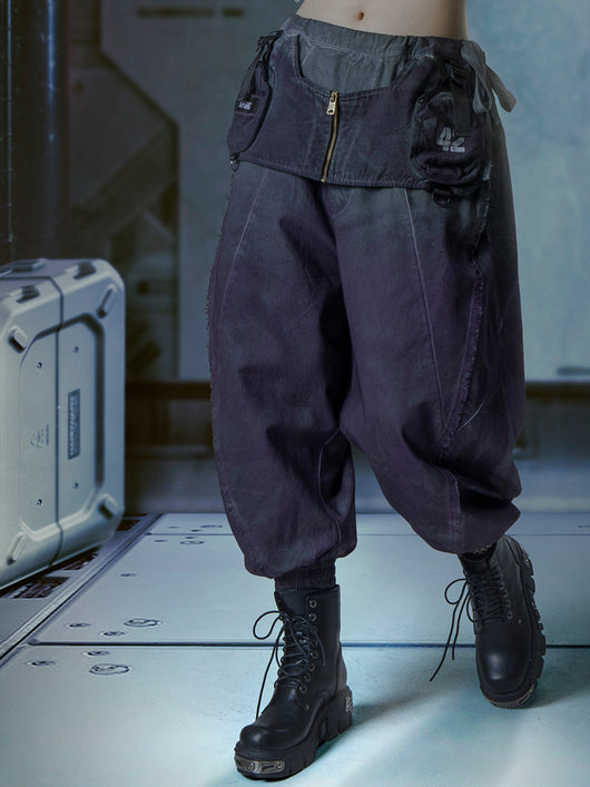 Pantalones Cargo Degradado Punk con Estilo Funcional - Image 6