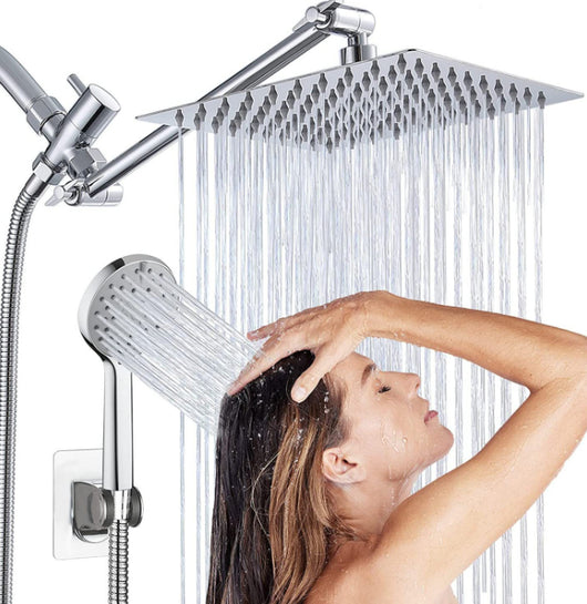 Ducha de Brazo Extensible Cromada Multifunción con Alcachofa de Acero Inoxidable - Image 4