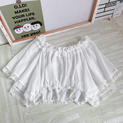 Blusa de Verano en Encaje y Gasa con Manga Corta - Image 12