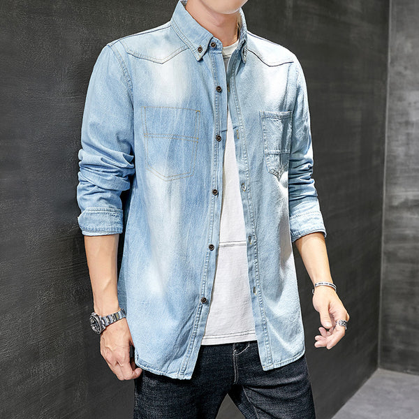 Chaqueta Denim Casual con Detalles de Herramientas - Estilo Moderno para Hombre