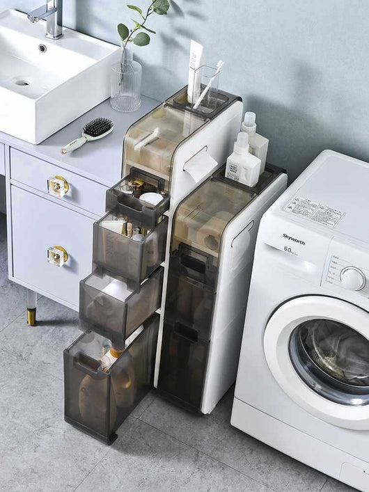 Gabinete Estrecho con Cajones para Almacenamiento de Baño - Image 11