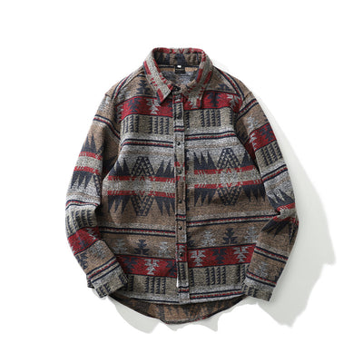Camisa Retro Étnica de Manga Larga para Otoño e Invierno - Image 3