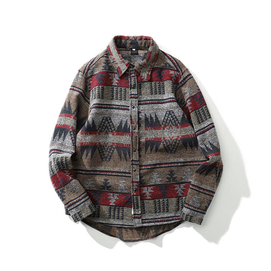 Camisa Retro Étnica de Manga Larga para Otoño e Invierno - Image 3
