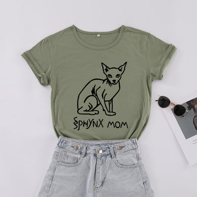 Playera Estampada Gatos sin Pelo con Letras Street Style - Image 7