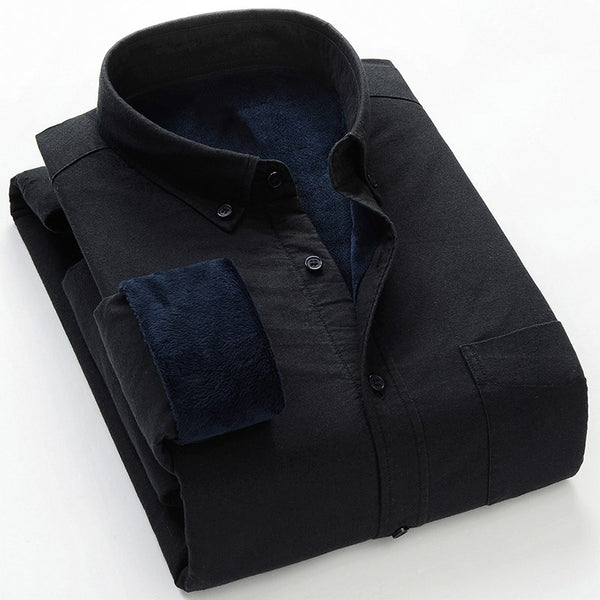 Camisa Térmica Hombre Oxford Gruesa con Forro de Lana - Image 16