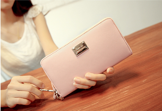 Billetera Clutch Crossbody con Compartimento para Celular y Patrón Geométrico