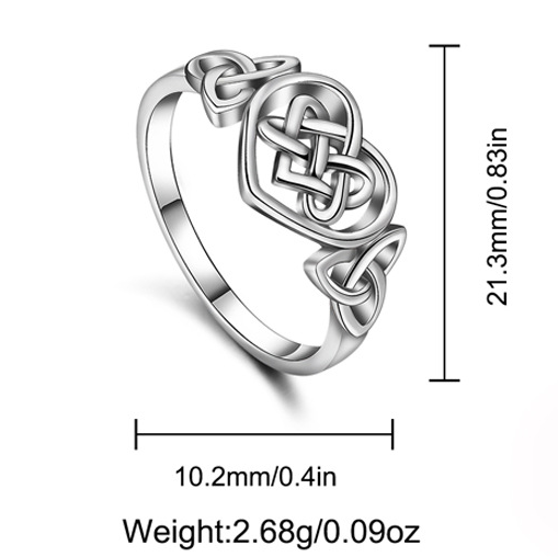 Anillo de Corazón con Nudo Celta Artesanal - Image 9