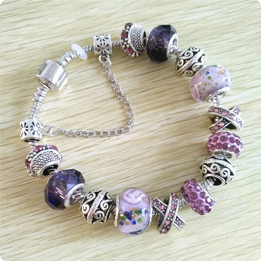 Pulsera de Cristal Artesanal con Cuentas de Vidrio - Image 5
