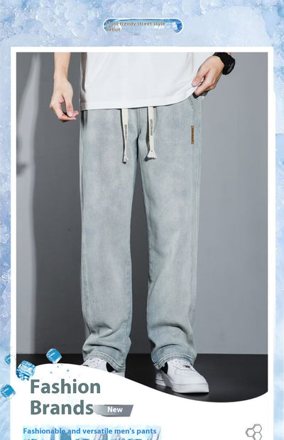 Pantalones Vaqueros Rectos Anchos para Hombre - Comodidad y Estilo Casual - Image 20