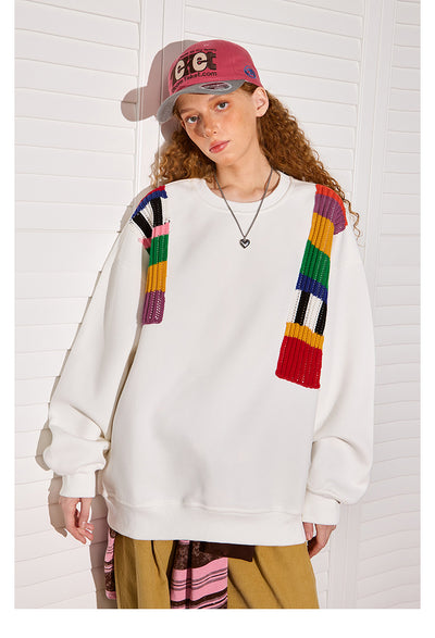 Suéter de Lana Patchwork Arcoíris Diseño Exclusivo para Mujer - Image 17