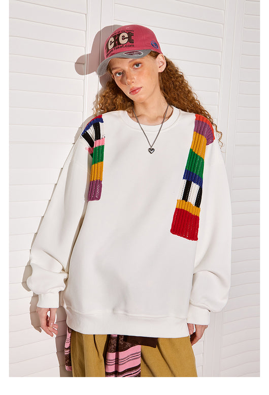Suéter de Lana Patchwork Arcoíris Diseño Exclusivo para Mujer - Image 17