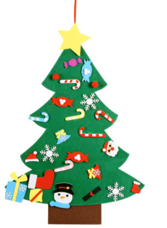 Árbol de Navidad DIY de Fieltro - Manualidades Navideñas para Niños