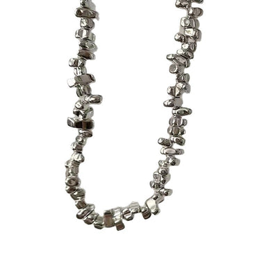 Collar de Acero Titanio Irregular para Parejas - Diseño Lujo Ligero Unisex - Image 5