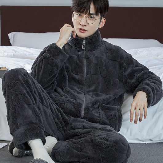 Pijama Hombre Franela Jacquard Forrado Térmico Cómodo - Image 11