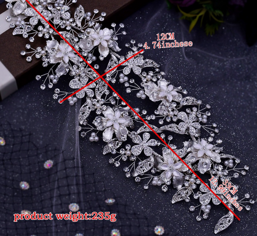 Tiara Nupcial de Lujo Hecha a Mano con Cristales Brillantes - Image 14