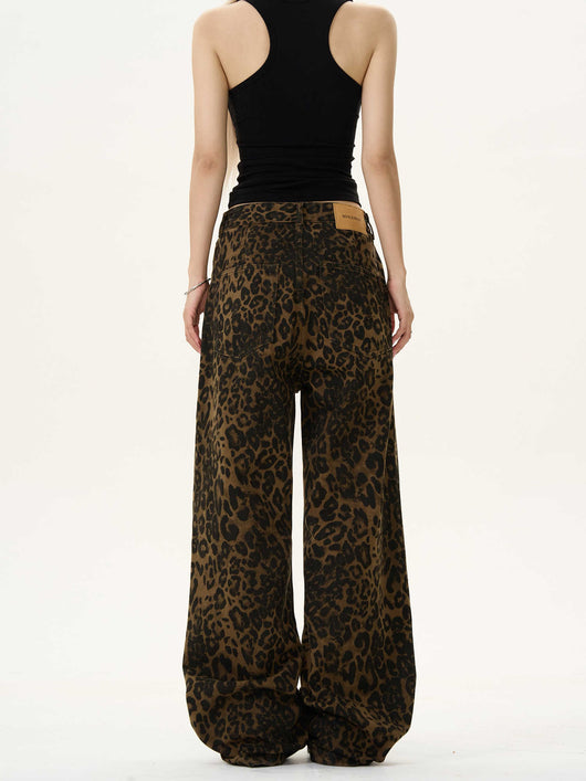 Jeans Vintage con Estampado Leopardo para Mujer - Image 4