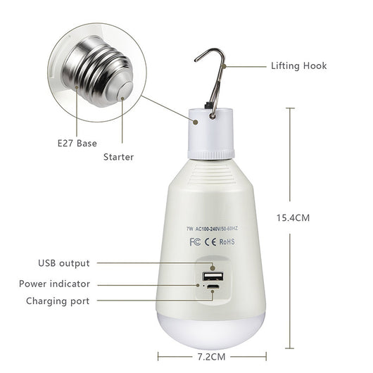 Lámpara LED Portátil con Gancho para Camping y Tienda de Campaña - Image 3