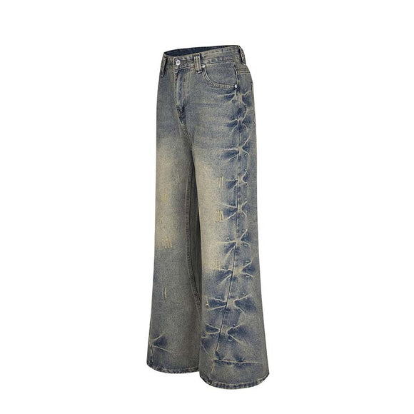Jeans Flare Desgastados para Hombre - Estilo Vintage Moderno