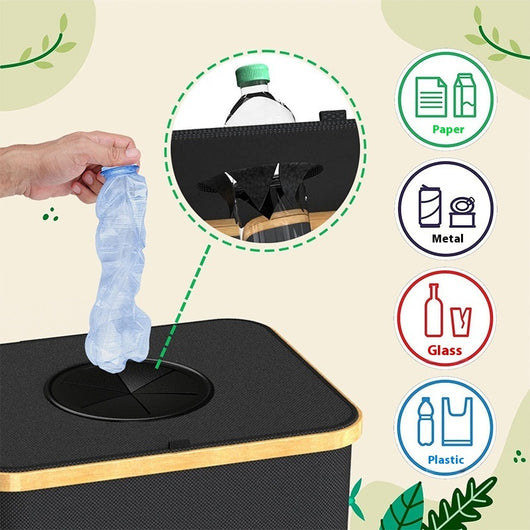 Cesto de Almacenamiento Plegable con Compartimentos para Reciclaje - Image 13