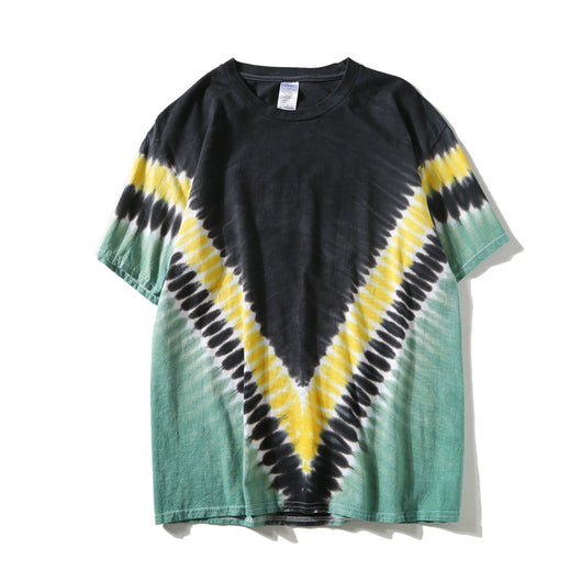 Playera Tie-Dye Holgada de Manga Corta Estilo Hippie - Image 3