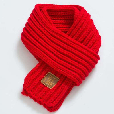 Bufanda Infantil Tejida de Invierno en Colores Sólidos - Image 10