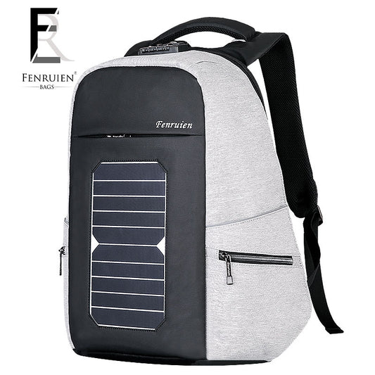 Mochila Solar Antirrobo para Hombre - Bolsa de Negocios con Carga USB y Compartimento para Laptop 15" - Image 2