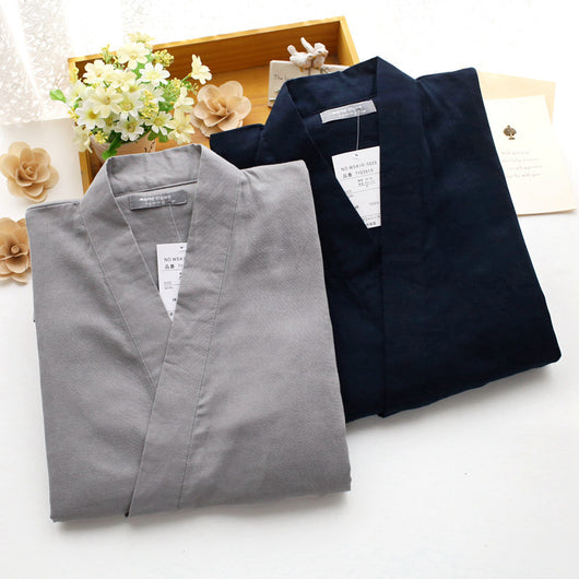 Pijama Kimono de Algodón Doble Gasa para Hombre - Image 2