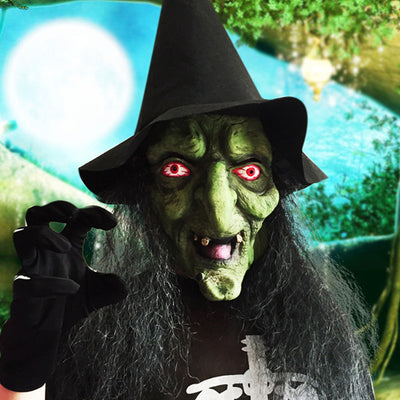 Máscara de Grimace Halloween con Cabello Largo