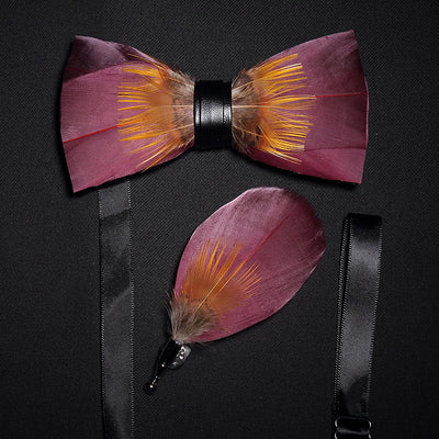 Broche Moño de Plumas para Padrino - Flor de Solapa Elegante - Image 11