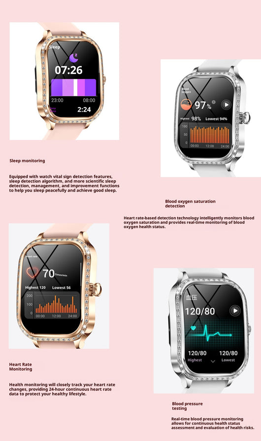 Reloj Inteligente MK88 para Mujer con Llamadas Bluetooth y Monitoreo de Salud - Image 28